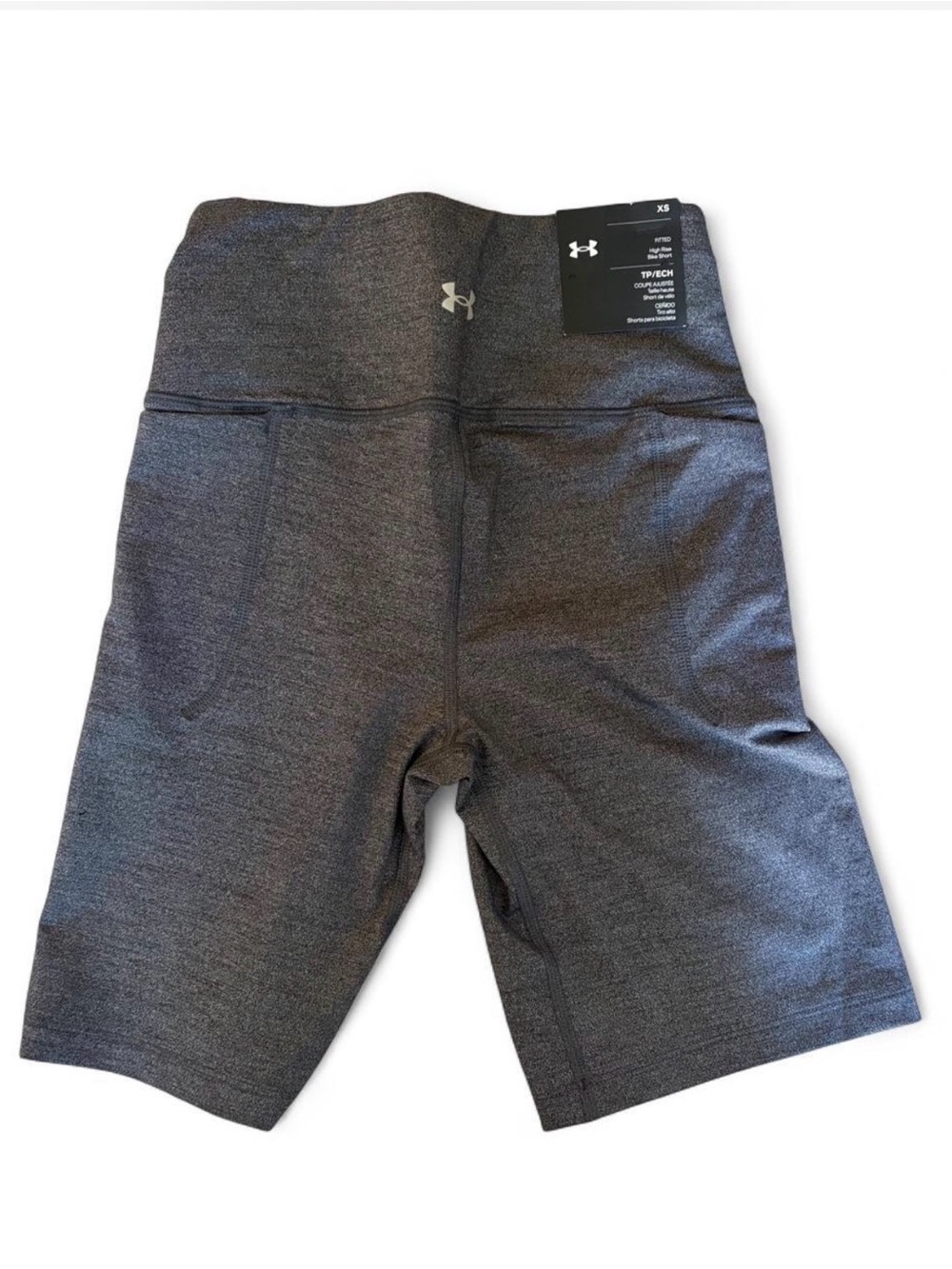 Under Armour Women's Gray High-Rise Athletic Bike Shorts